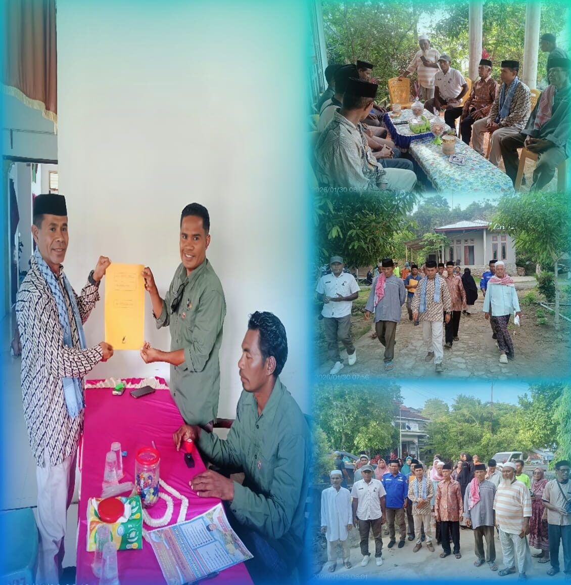 Pendaftaran Cakades Pantura Jaya, Iksan Ishak Diantar Simpatisan