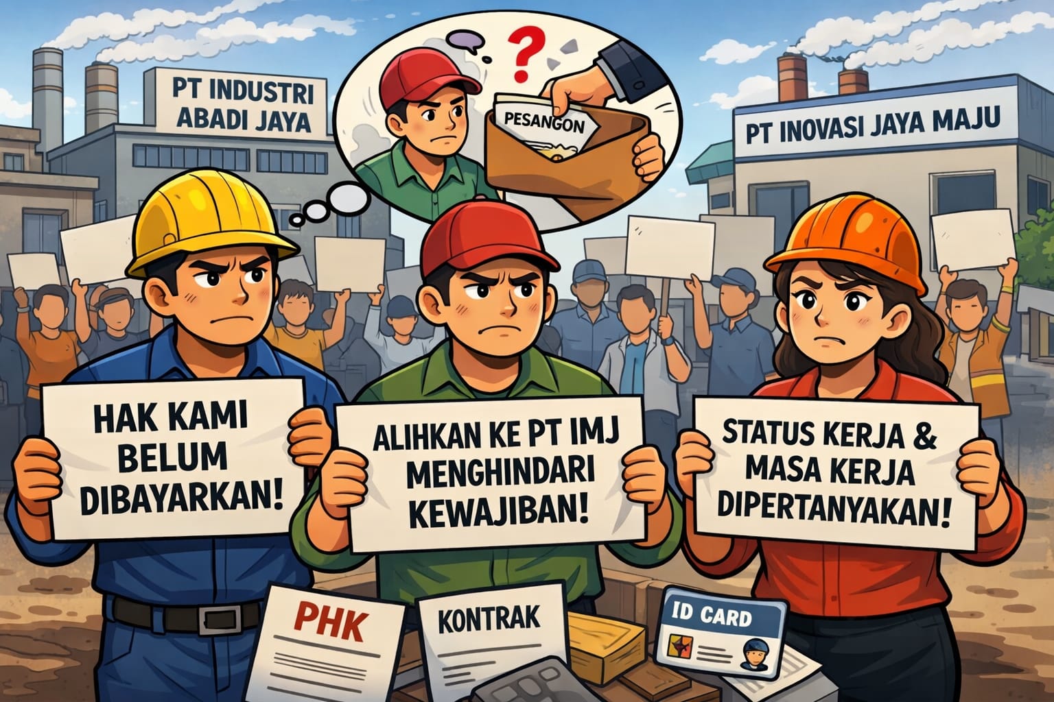 Diduga Hindari Pesangon, PT Industri Abadi Jaya Alihkan Buruh ke Perusahaan Lain