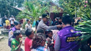 Sentuhan Humanis Polri, Anak-Anak Terdampak Konflik Kembali Tersenyum