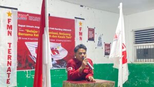 Ketua Cabang FMN Ternate Soroti Tragedi Hutan Patani dalam Pembukaan RUA FMN Ranting Unkhair