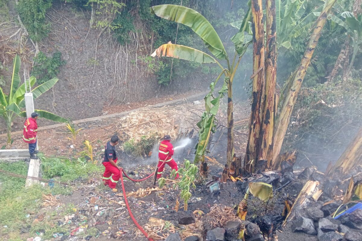 Bakar Sampah Picu Kebakaran di Jerbus, Damkar Regu 01 Bergerak Cepat